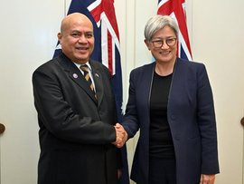 Feleti Teo and Penny Wong