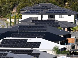 Homes with solar panels (file image)