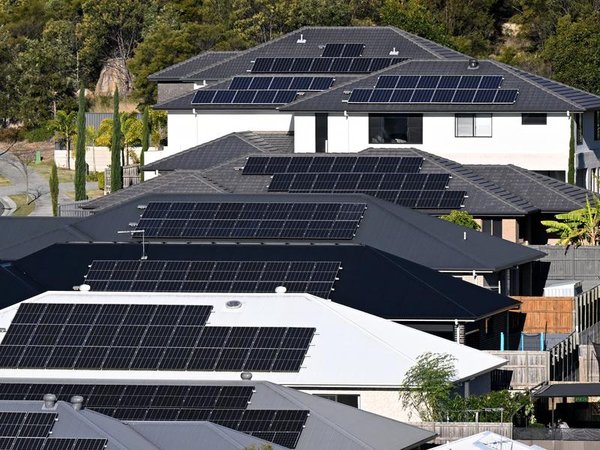 Homes with solar panels (file image)
