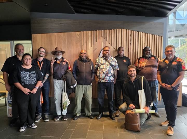 AM and Warlpiri Project group photo in the AM Foyer March 2025