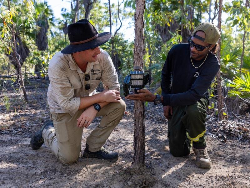 Researcher Mitch Cowan and Kakadu Traditional Owner