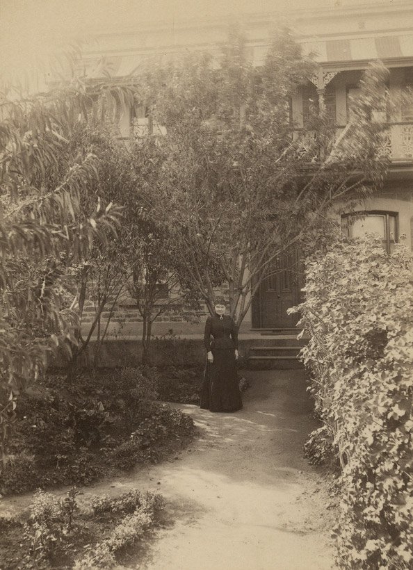 Lee in a garden