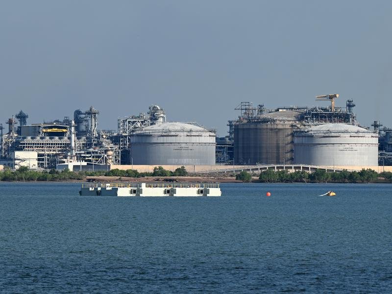 LNG processing facilities in Darwin (file image)