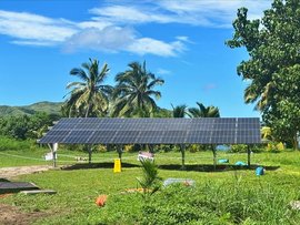 Solar panels at Ratu Naivalu Memorial School on Waya Island, Fiji