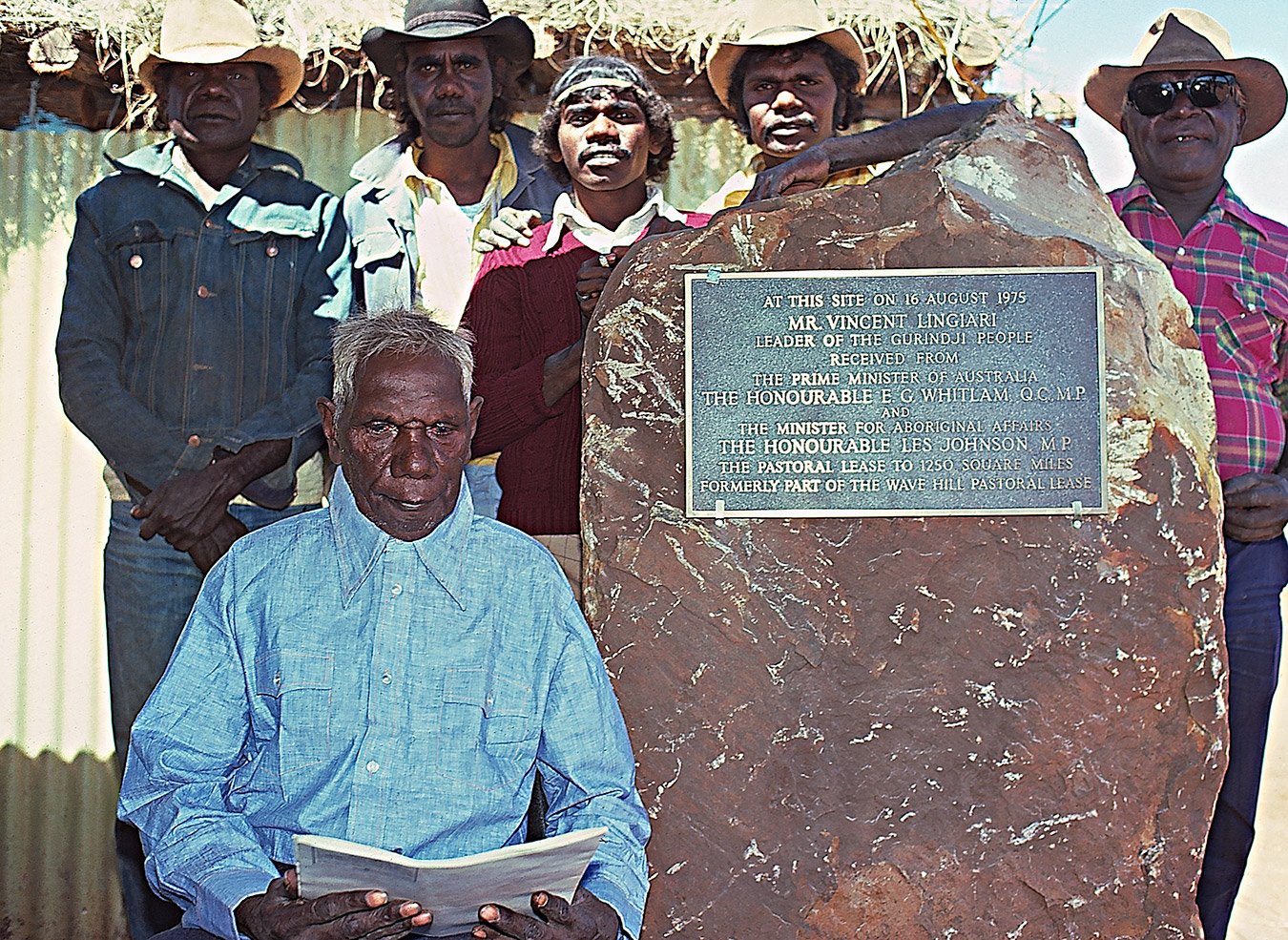 Vincent Lingiari with Gurindji people