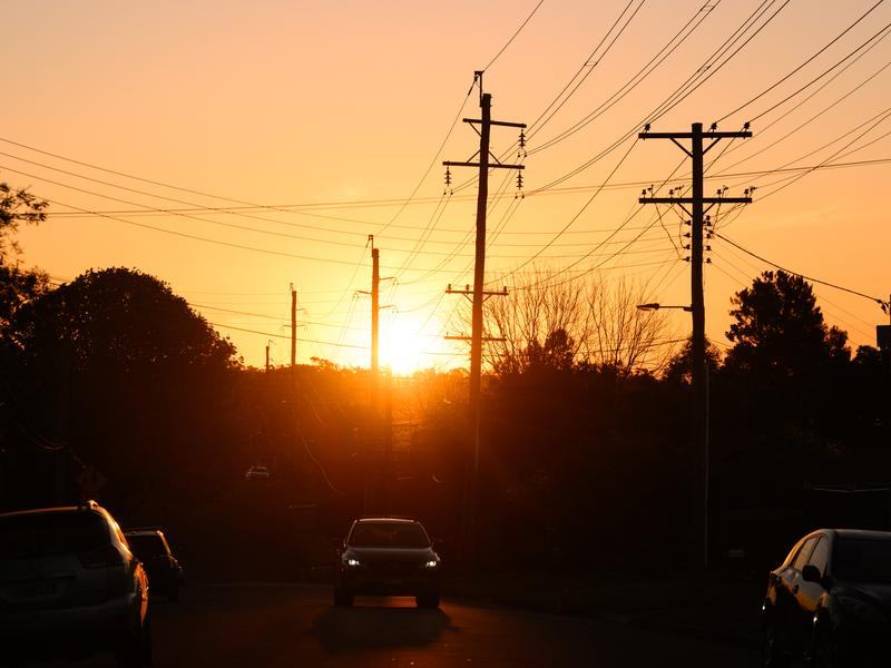 Power poles and electricity distribution wires (file image)