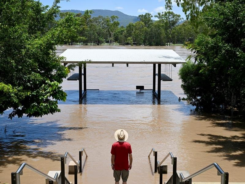 Floodwaters from the Fitzroy River, Queensland