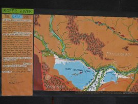 The map on country and of the Roper River