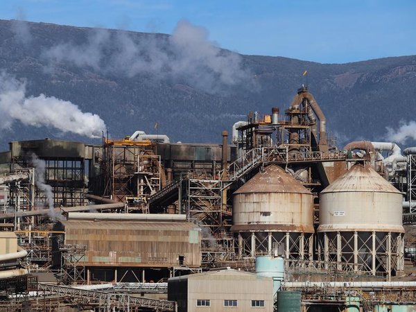 The Nyrstar zinc smelter in Lutana, Hobart