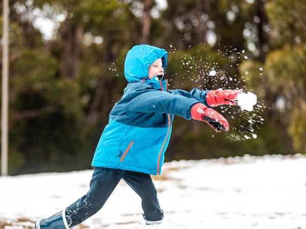People playing in the snow at Mt Wellington, in Hobart