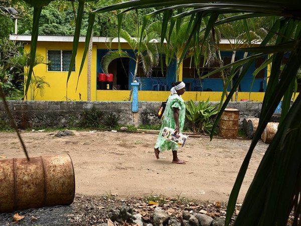 A woman returns on Nguna Island, Vanuatu