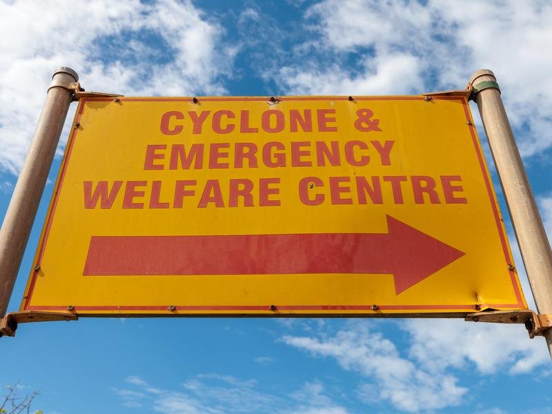 A cyclone emergency centre sign (file image)